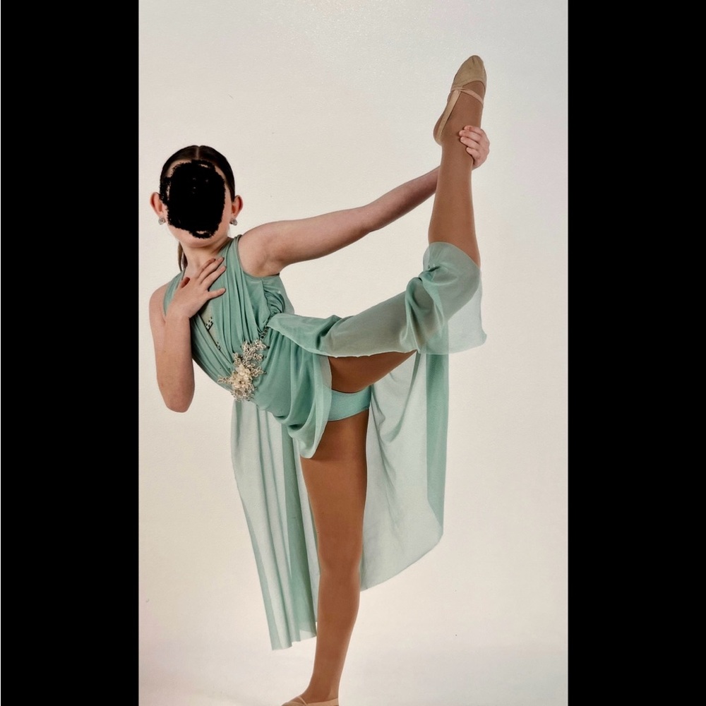 Chile Medium Mint Green Dance Costume with Embellishment